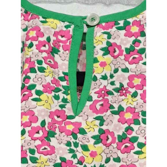 Mini Boden Shirred Girls Floral Cap Sleeve‎ Top Tunic Size 6-7Y 100% Cotton - Picture 4 of 9